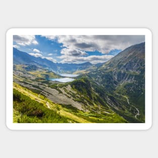 Five Ponds valley scenic landscape in Tatra Mountains Sticker